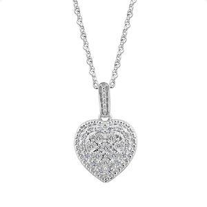 Diamond heart pendant